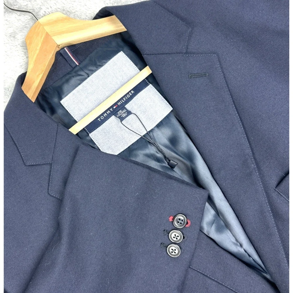 NWOT Tommy Hilfiger Special Edition Men's 2XL (46) Midnight Blue Wool Sport Coat